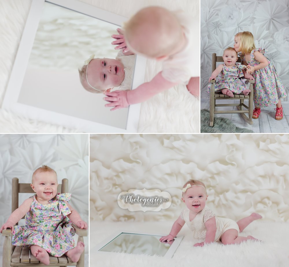  photography_studio_siblings_ideas_poses_what_to_wear_sisters_big_brother_6_months_sitting_up_girly_ideas_pearls_mirror_romper 5 