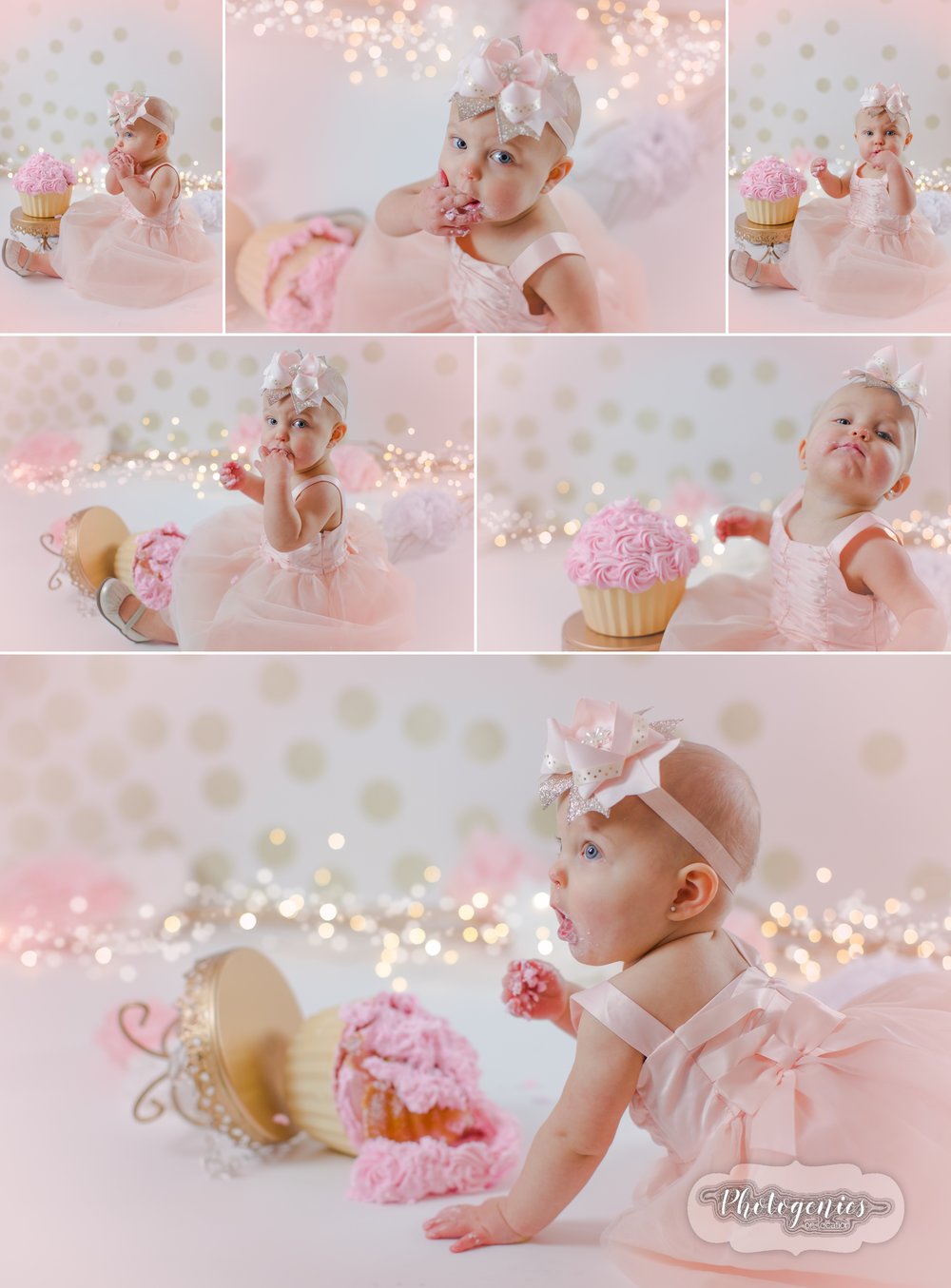  pink_gold_cake_smash_photography_girl_polka_dots_string_lights_set_tips_tricks_session 