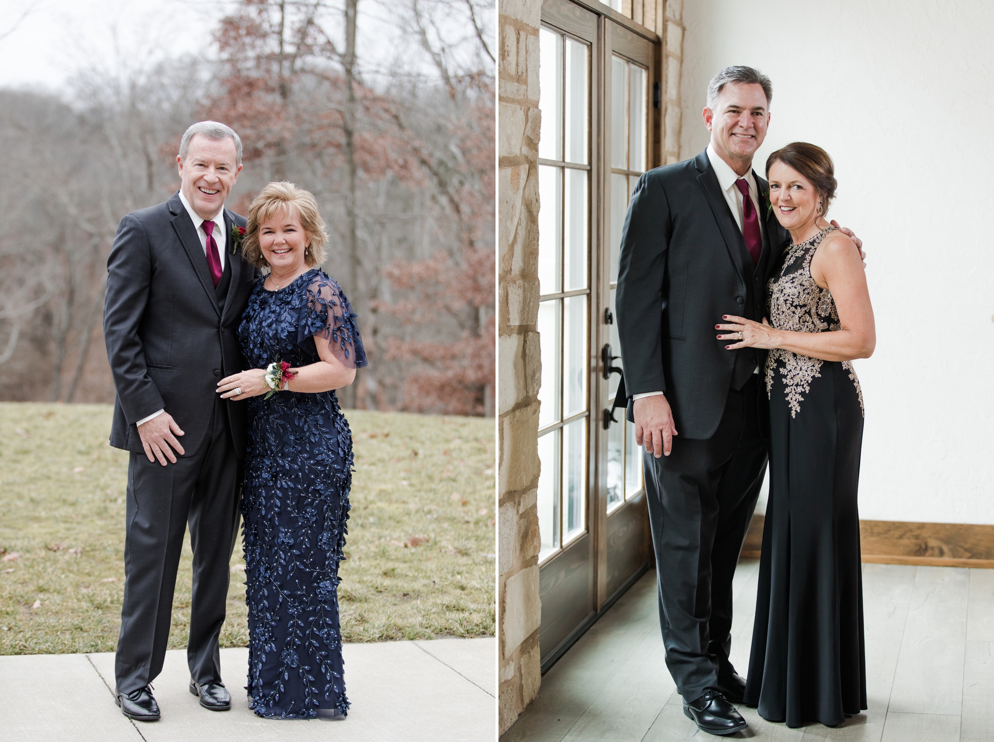 Silver Oaks Chateau Parents of Bride and Groom Winter Wedding Photogenics on Location