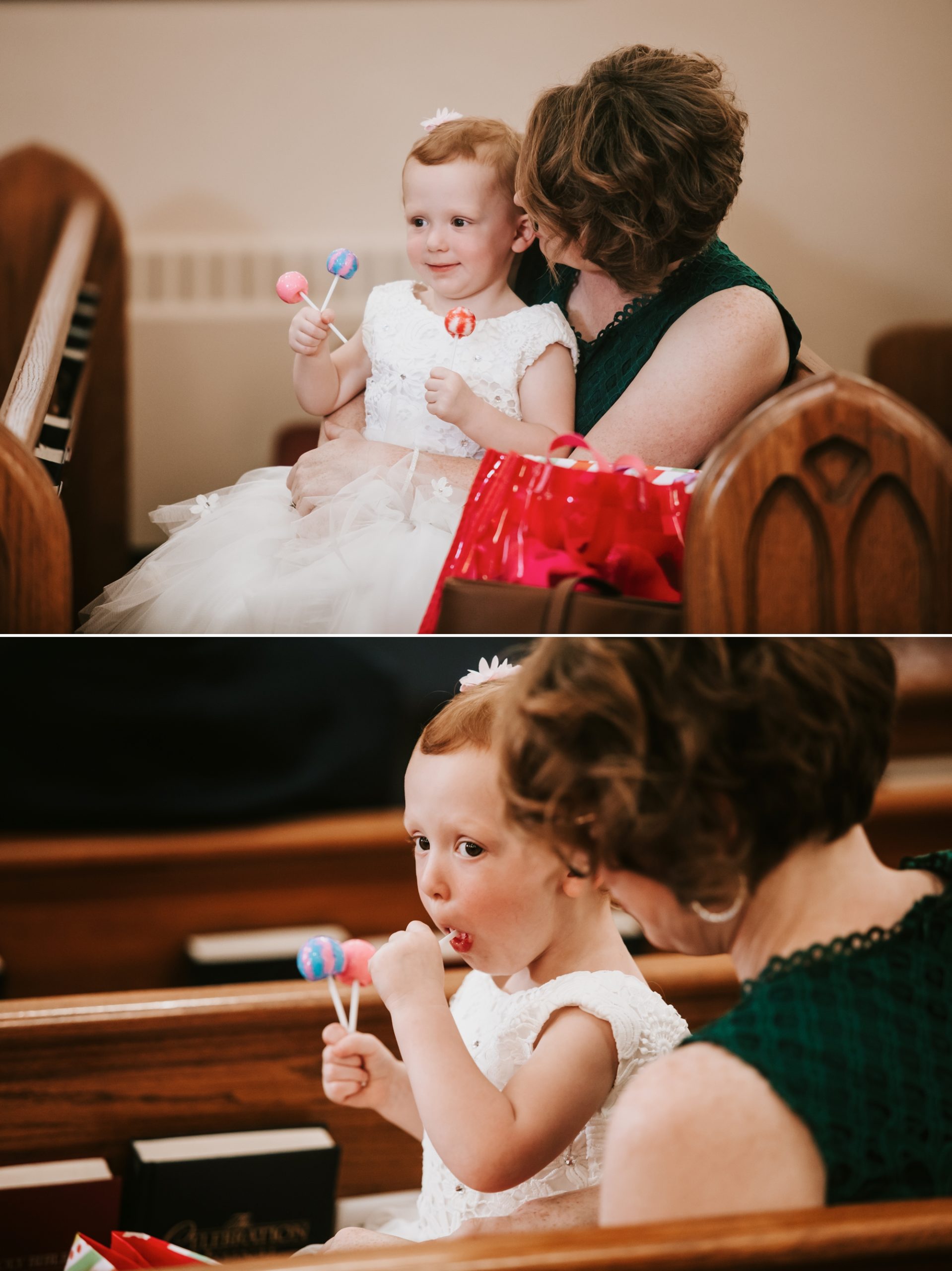 Little girl eating suckers during a wedding.  Wedding Photographer 63090
